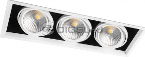 Светильник DL-KARDAN-AL213-S500x185-3x30W Day White (WH-BK, 35 deg)