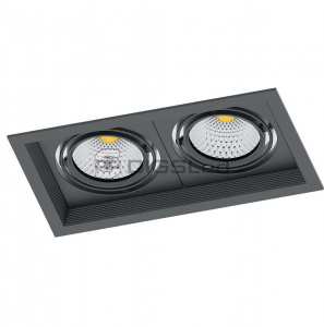 Светильник DL-KARDAN-AL202-S260x145-2x12W Day White (BK, 35 deg)